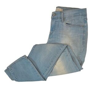 LEVI’S ✘ 524 Skinny Light Wash Blue Mid Rise Cotton Stretch Jeans Sz 7, 28W L32